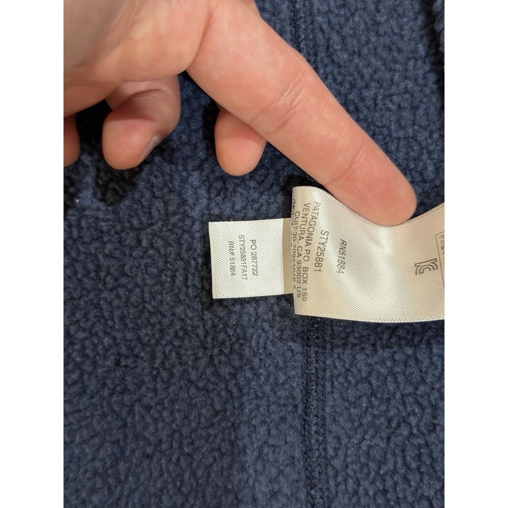 2017 Patagonia Better Sweater Vest Men's S Blue Navy Full Zip Fleece Gorpcore - Picture 7 of 8